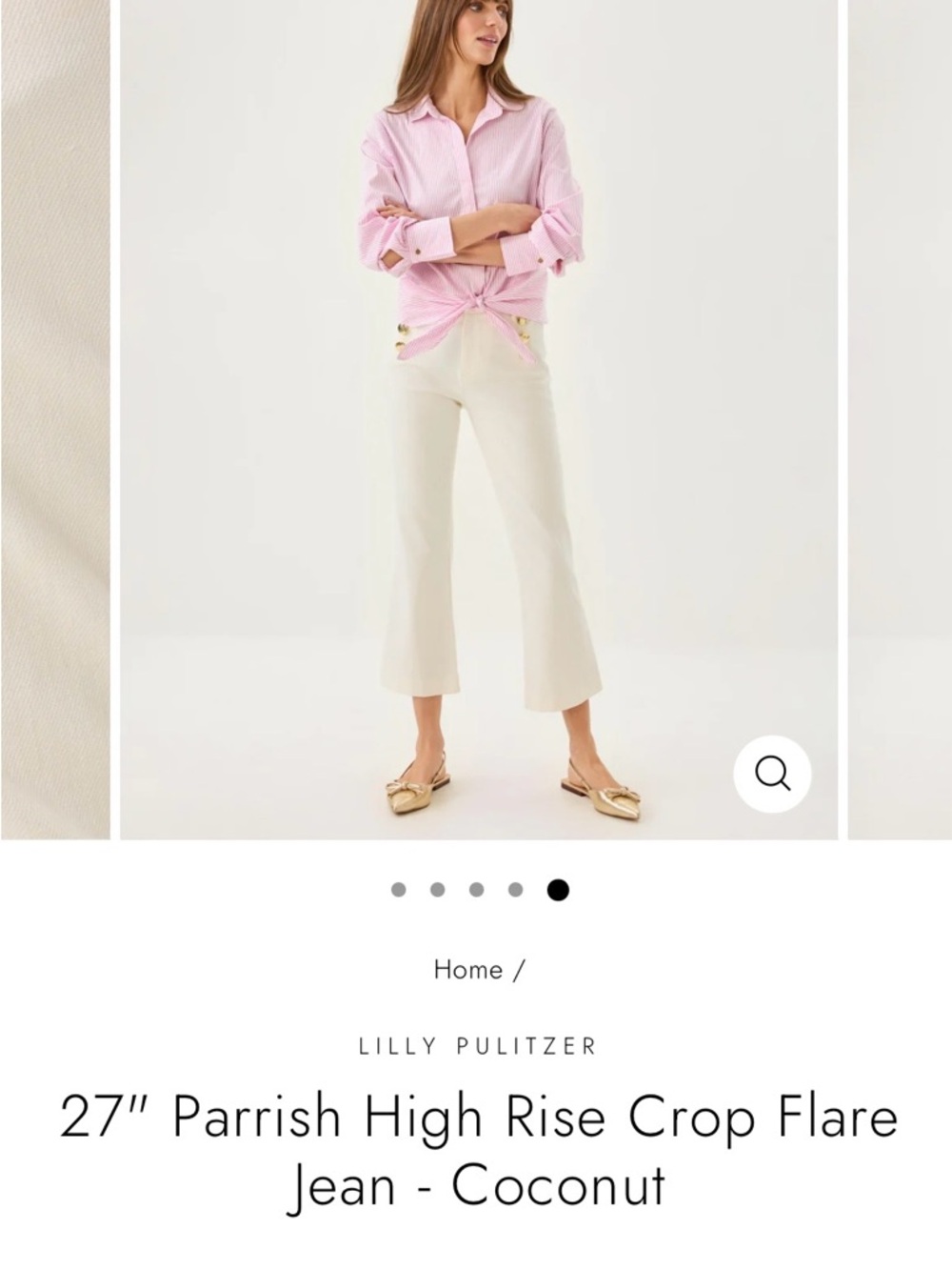 Lilly Pulitzer Parrish high rise Crop Flare Jeans - Picture 6 of 7